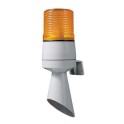 Avisador luminoso 24 CC ámbar con zumbador de alta potencia 100 dB IP54 para montaje mural S60ADL-24-A CC