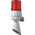 Avisador luminoso 24 CC rojo con zumbador de alta potencia 100 dB IP54 para montaje mural S60ADL-24-R CC