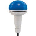 Zumbador con luz a LED multicanal azul P50 M12 12/24V CC/CA