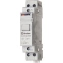 Telerruptor modular/ interruptor unipolar 1NA 16A SERIE 20, montaje carril 35mm, 12V DC, contactos AgSnO2 (emb.1u)