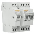 Conmutador modular de maniobra 1-0-2 2 polos 32A