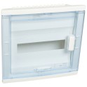 Caja empotrar 1 fila 12 + 2 módulos puerta transparente