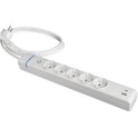 Prolongador con 5 tomas 2P+T 16A 250V con interruptor luminoso 1,5m de cable H05VV-F 3G1,5mm² +USB A+USBC