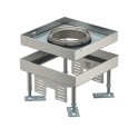 Caja cuadrada SL1 RKFN3 4 V SL1 20, tapa para cuerpo de tubo 199x199x105 acero inoxidable, A2