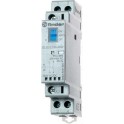 Contactor modular SERIE 22, 1NA+1NC 25A AgSnO2, 24V AC/DC, selector Auto-On-Off + indicador mecánico + LED