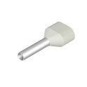 Terminal TWIN aislado H 0.75x15 blanco