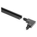 Conector de esquina para proyector de carril monofasico TRACKLIGHT negro