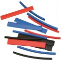 Juego de 18 tubos termoretráctiles 8cm color rojo/azul/negro