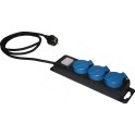 Prolongador con 3 bases 2P+T 16A 250V~ 1,5m de cable