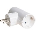 Adaptador bipolar 16A 2 tomas TT laterales