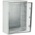 Armario estanco termoplástico 600x800x260mm IP65, IK10, protección UV, puerta lisa (transparente)