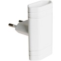 Adaptador 2 tomas bipolar 10A diámetro 4 fundas+obturador