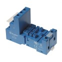 Zócalo SERIE 92 para relé 62.31/62.32/62.33, panel o en carril 35mm, 6kA, azul (emb.brida metálica)