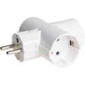 Adaptador triple 2P+T 16A 250V