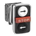 Pulsador XB4 triple-STOP-blanco rasante / rojo saliente / negro rasante 1 NA+1 NC+1 NA