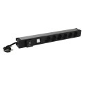 Regleta PDU 19  6 SCHUKO + interruptor + protección