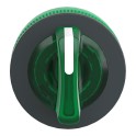 Cabeza selector FLUSH luminoso verde 3 posiciones retorno derecha-centro