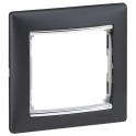 Placa 1 elemento negro plata