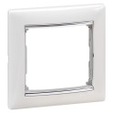 Placa 1 elemento blanco plata