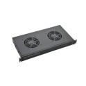 Unidad de ventilación 1U 19  con 2 ventiladores schuko