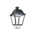 Farol LED Villa 40W 2200K ámbar 390x390x710mm IP65 IK10 chapa negro